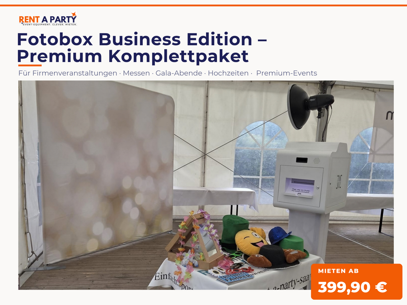 Fotobox Business Edition von Rent a Party