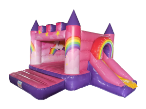 Hüpfburg Einhorn mit Rutsche – ideal für Kindergeburtstage & Indoor-Events