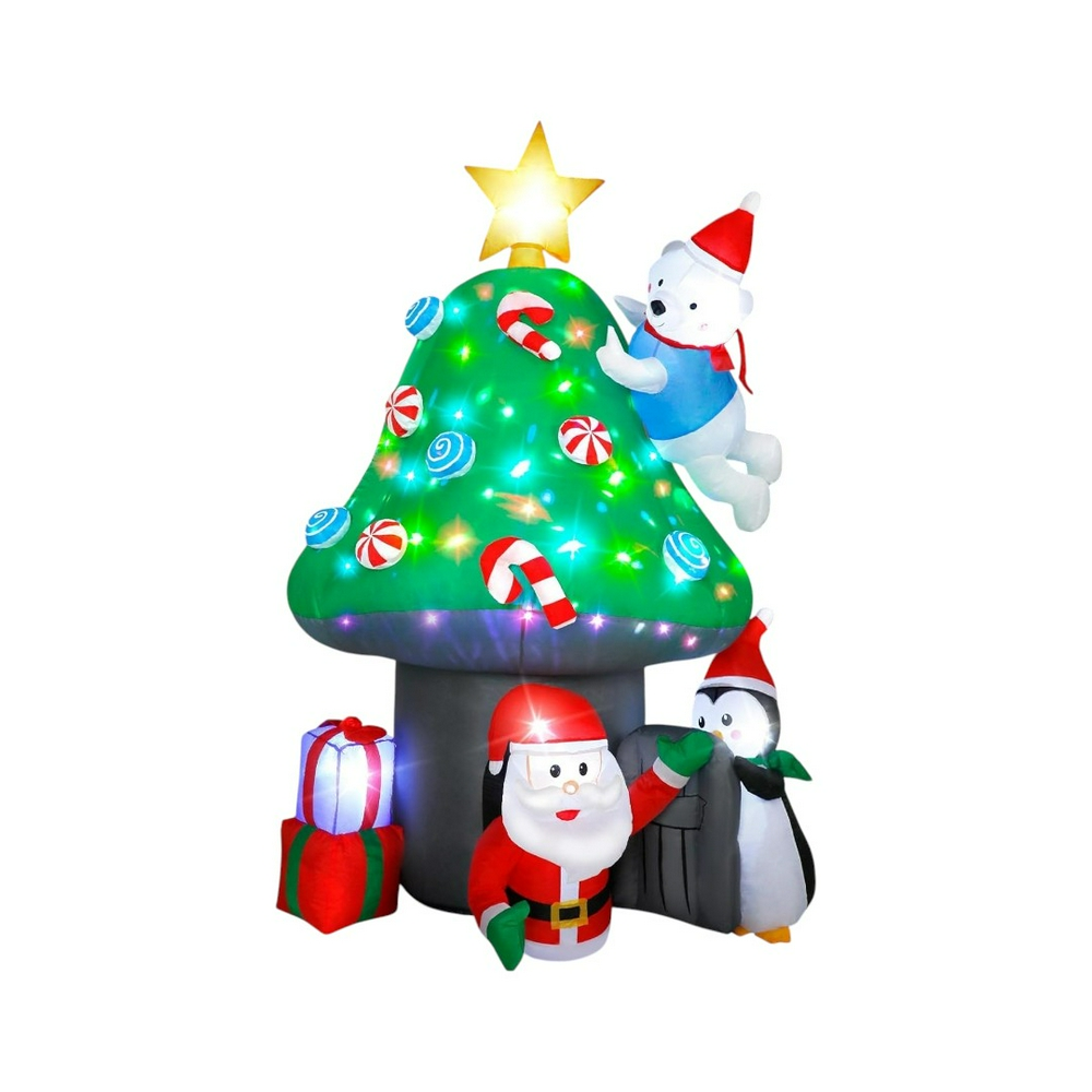 Weihnachtliches Pilzhaus