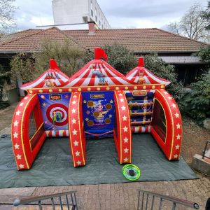 Wurfspiel Zirkus – 3er Modul (Dart, Torwand, Ringwerfen)