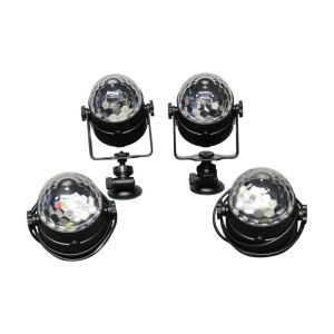 Discokugel klein LED – 4er Set