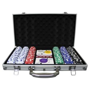 Pokertisch achteckig inkl. Pokerkoffer (500 Chips)