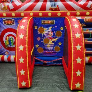 Wurfspiel Zirkus – 3er Modul (Dart, Torwand, Ringwerfen)