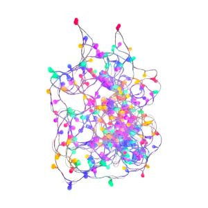Lichterkette bunte Kugeln – 13 m
