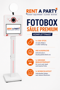 Fotobox Säule Premium Komplettpaket 400 Prints