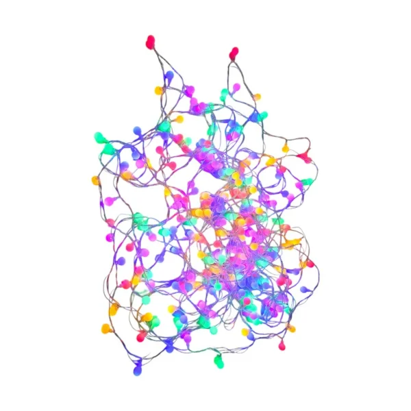 Lichterkette bunte Kugeln – 13 m