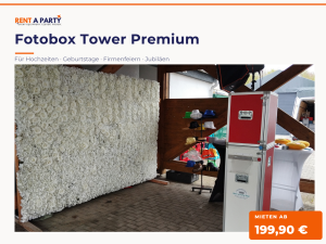 Fotobox Tower Premium – mit Sofortdruck