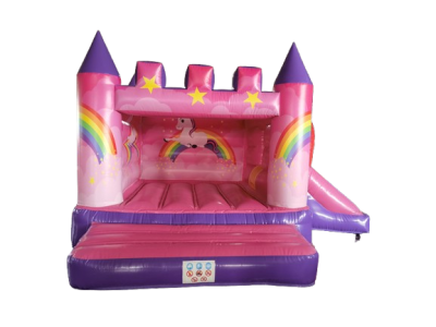 Hüpfburg Einhorn mit Rutsche – ideal für Kindergeburtstage & Indoor-Events