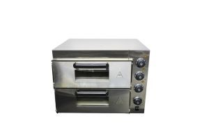 Pizza-, Rigatoni- & Flammkuchenofen Doppelkammer elektrisch inkl. 1 Pizzaschieber