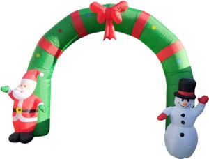Aufblasbarer Torbogen Weihnachtsmann & Schneemann inkl. Gebläse