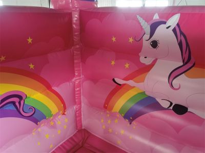 Hüpfburg Einhorn mit Rutsche – ideal für Kindergeburtstage & Indoor-Events