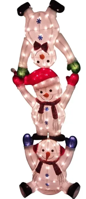 Schneemann-Pyramide – beleuchtet mieten im Saarland