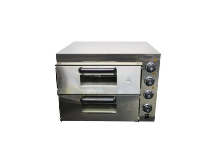 Pizza-, Rigatoni- & Flammkuchenofen Doppelkammer elektrisch inkl. 1 Pizzaschieber