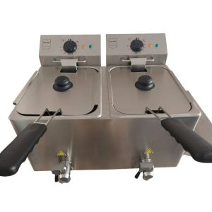 Elektro-Fritteuse Doppelkammer 2 x 8 Liter