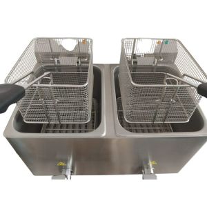 Elektro-Fritteuse Doppelkammer 2 x 8 Liter