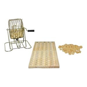 Bingo Spiel – Metalltrommel inkl. Kugeln & Zählfeld