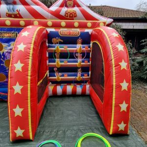 Wurfspiel Zirkus – 3er Modul (Dart, Torwand, Ringwerfen)
