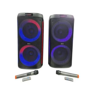 2x Musikbox 1000 W mit LED & Akku