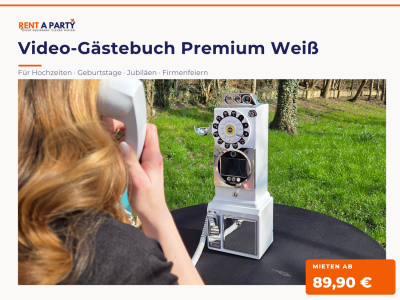Video-Gästebuch Premium Weiß