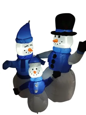 Aufblasbare Schneemannfamilie mieten im Saarland