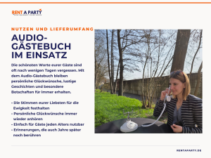 Audio-Gästebuch Weiß im Retro-Design