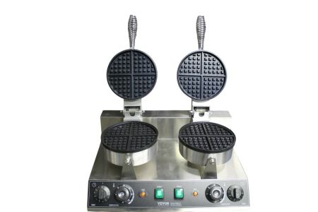 Waffeleisen Doppelkopf für runde Waffeln