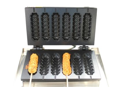 Waffeleisen 6-teilig für Hotdog-Waffeln