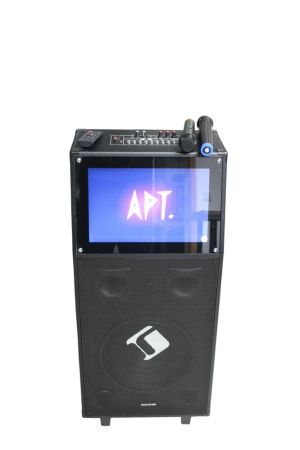 Karaoke-Anlage mit Touchdisplay & 2 Funkmikrofonen