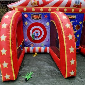 Wurfspiel Zirkus – 3er Modul (Dart, Torwand, Ringwerfen)