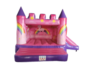Hüpfburg Einhorn mit Rutsche – ideal für Kindergeburtstage & Indoor-Events